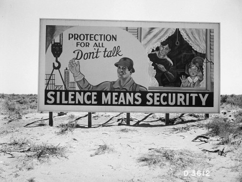 I haven't even touched on the issues of "maintaining" security culture — what goes under the term "OPSEC." There is so much that could be said about that, too! Image source: (Hanford DDRS #N1D0023596)