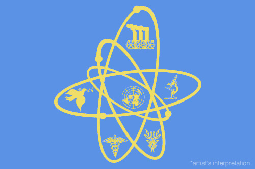 IAEA 1958 logo (artist's interpretation)