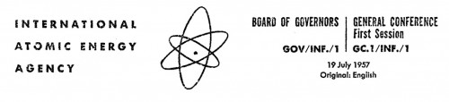 IAEA letterhead, July 1957
