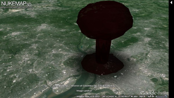 That same 20 kiloton cloud, as viewed from airplane height.