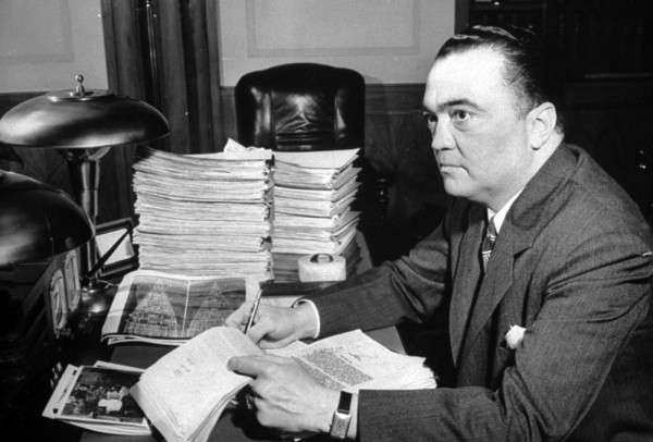 J. Edgar Hoover, 1941. Source.