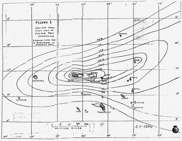 One of the early Bravo fallout contours. Source.
