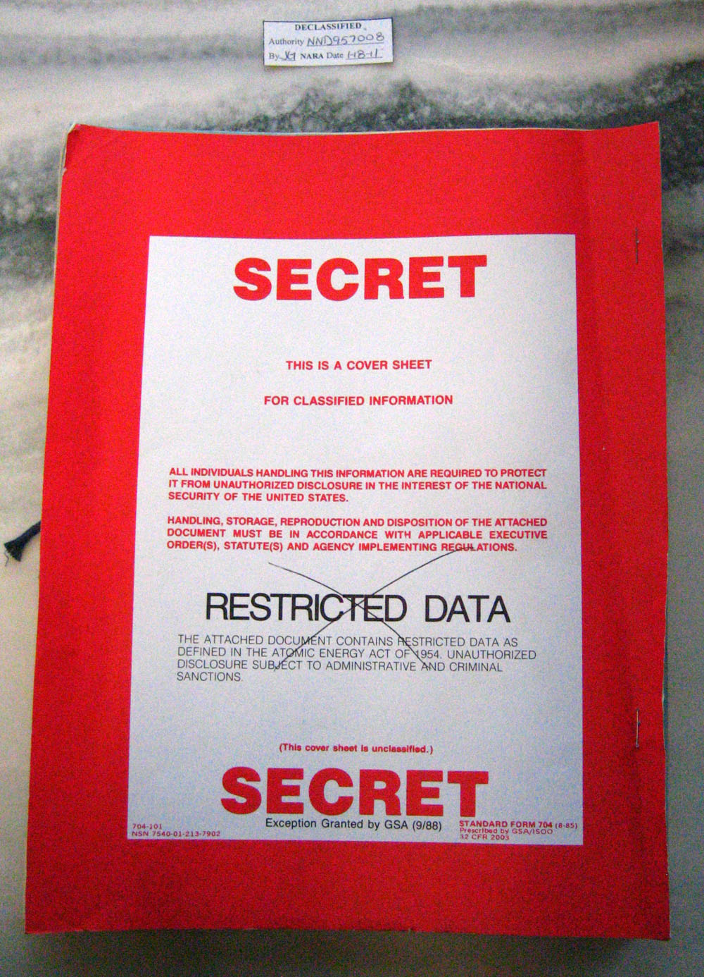 Secret data. Обложка Top Secret. Cover Sheet - крышка. "Took classified information".