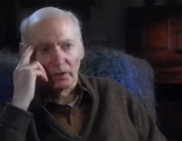 Ted Hall in his 70s, being interviewed for CNN's Cold War series (episode 21). 