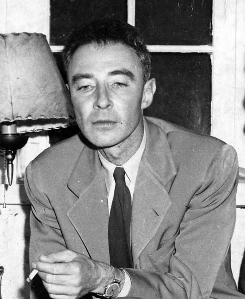 Oppenheimer at Los Alamos. Source: Emilio Segrè Visual Archives.