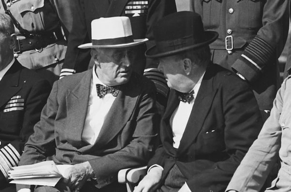 Atomic diplomacy: Roosevelt and Churchill at Quebec, in September 1944. Source: NARA via Wikimedia Commons