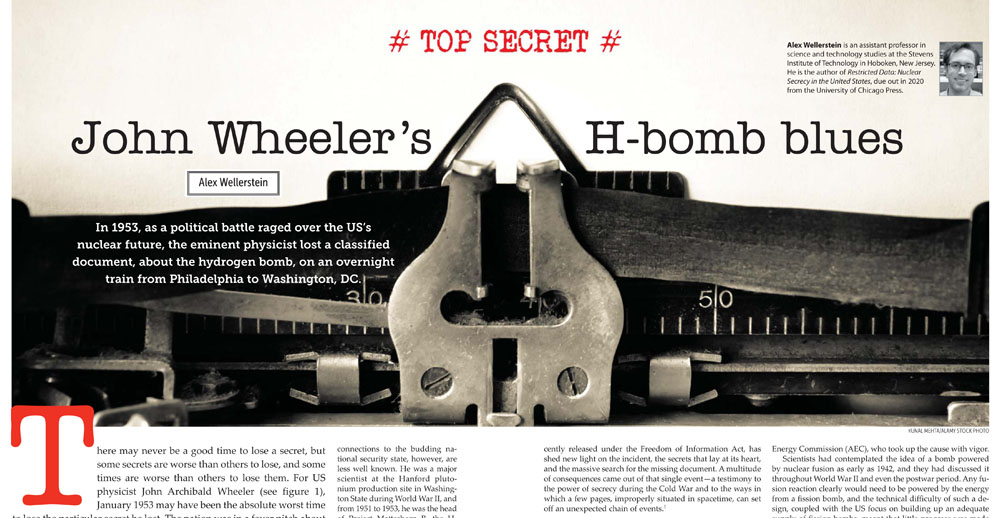 Cover page of John Wheeler's H-bomb Blues