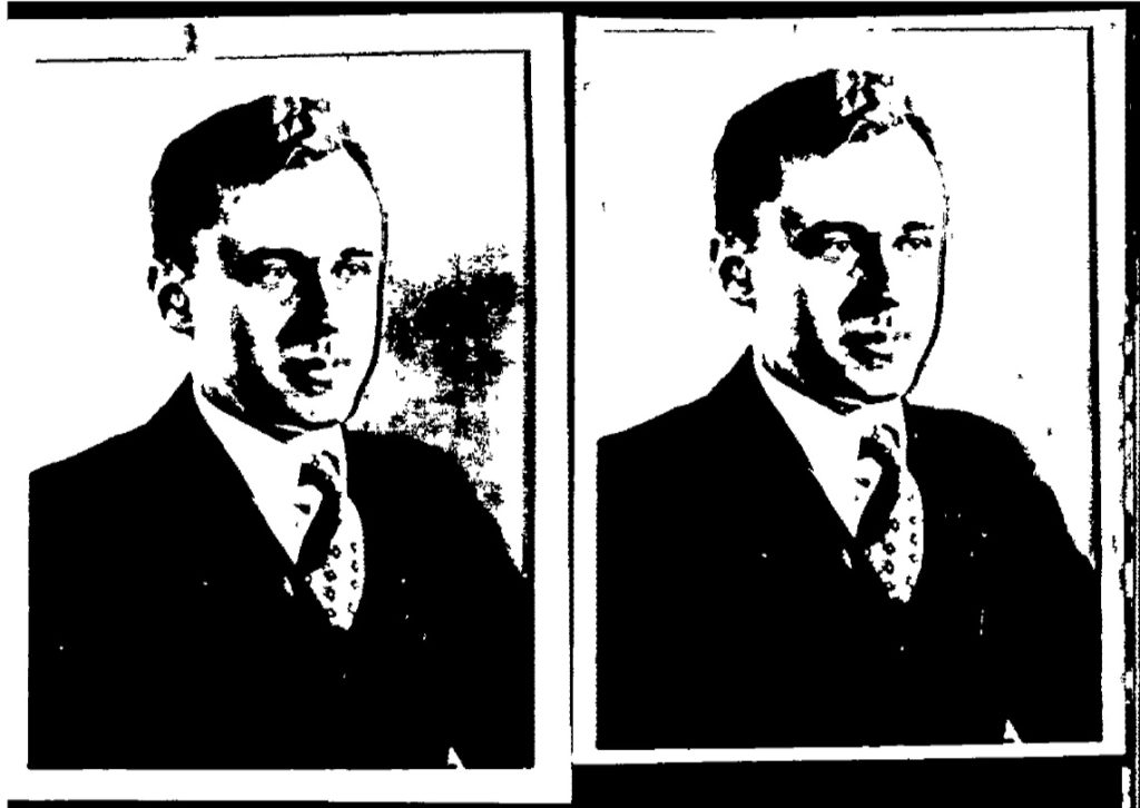 Two high-contrast photographs of John A. Wheeler