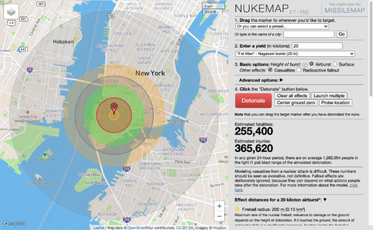 10 years of NUKEMAP | LaptrinhX / News